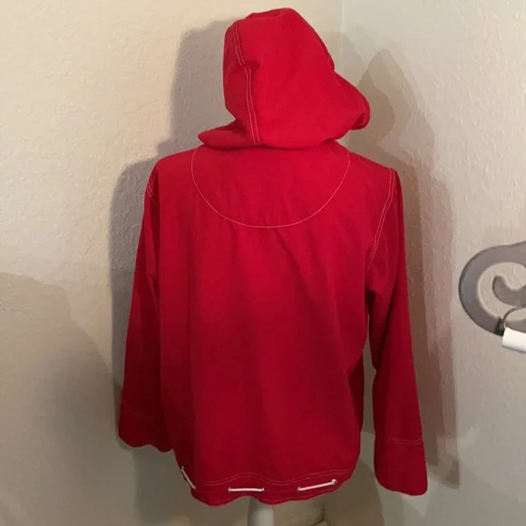 Teddi Petite Women’s Hooded Lightweight Jacket Size PM in Red - Picture 7 of 10